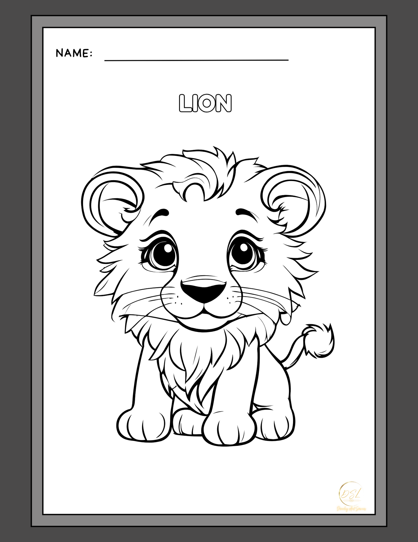 Animals Coloring Pages Activity Worksheet | Black and White | Illustrative Style