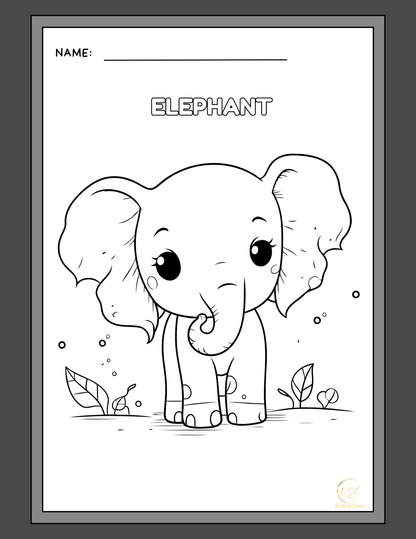 Animals Coloring Pages Activity Worksheet | Black and White | Illustrative Style