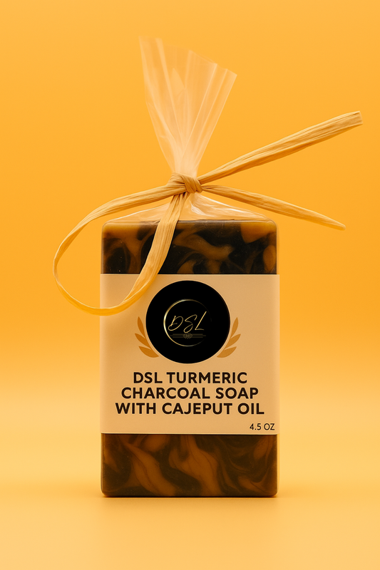 DSL Turmeric Charcoal Soap with Cajeput Oil