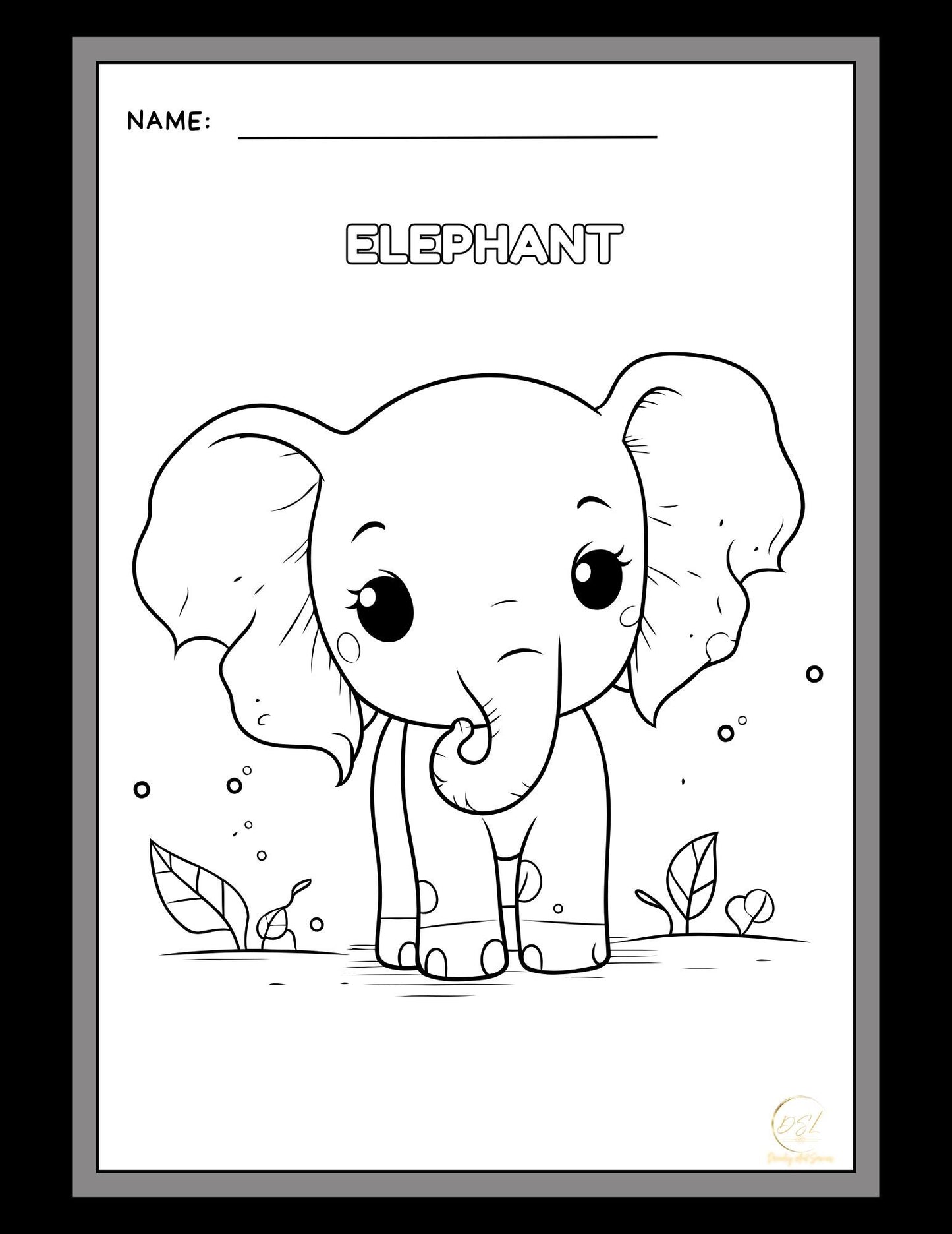 Animals Coloring Pages Activity Worksheet | Black and White | Illustrative Style