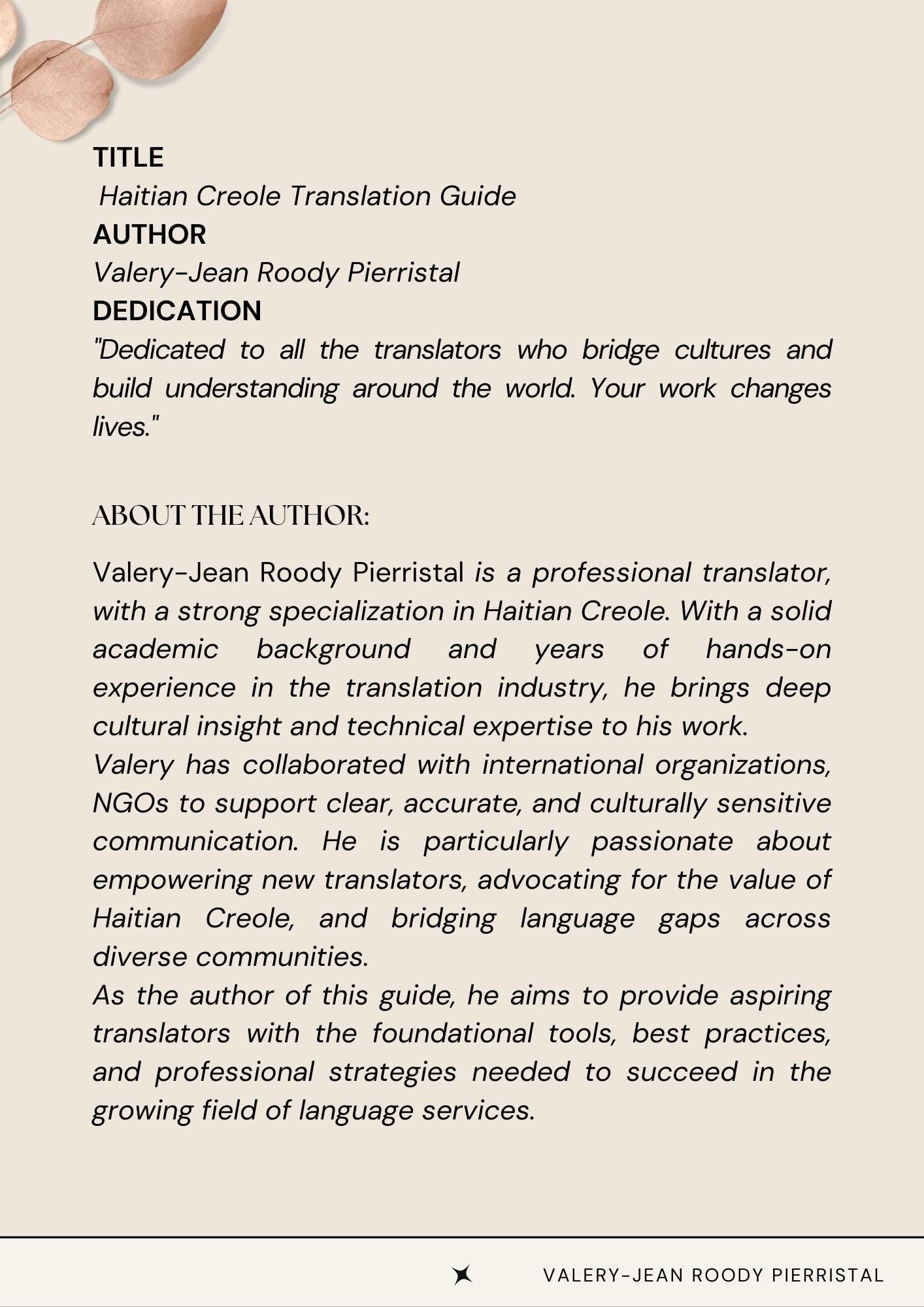 Haitian Creole Translation Guide